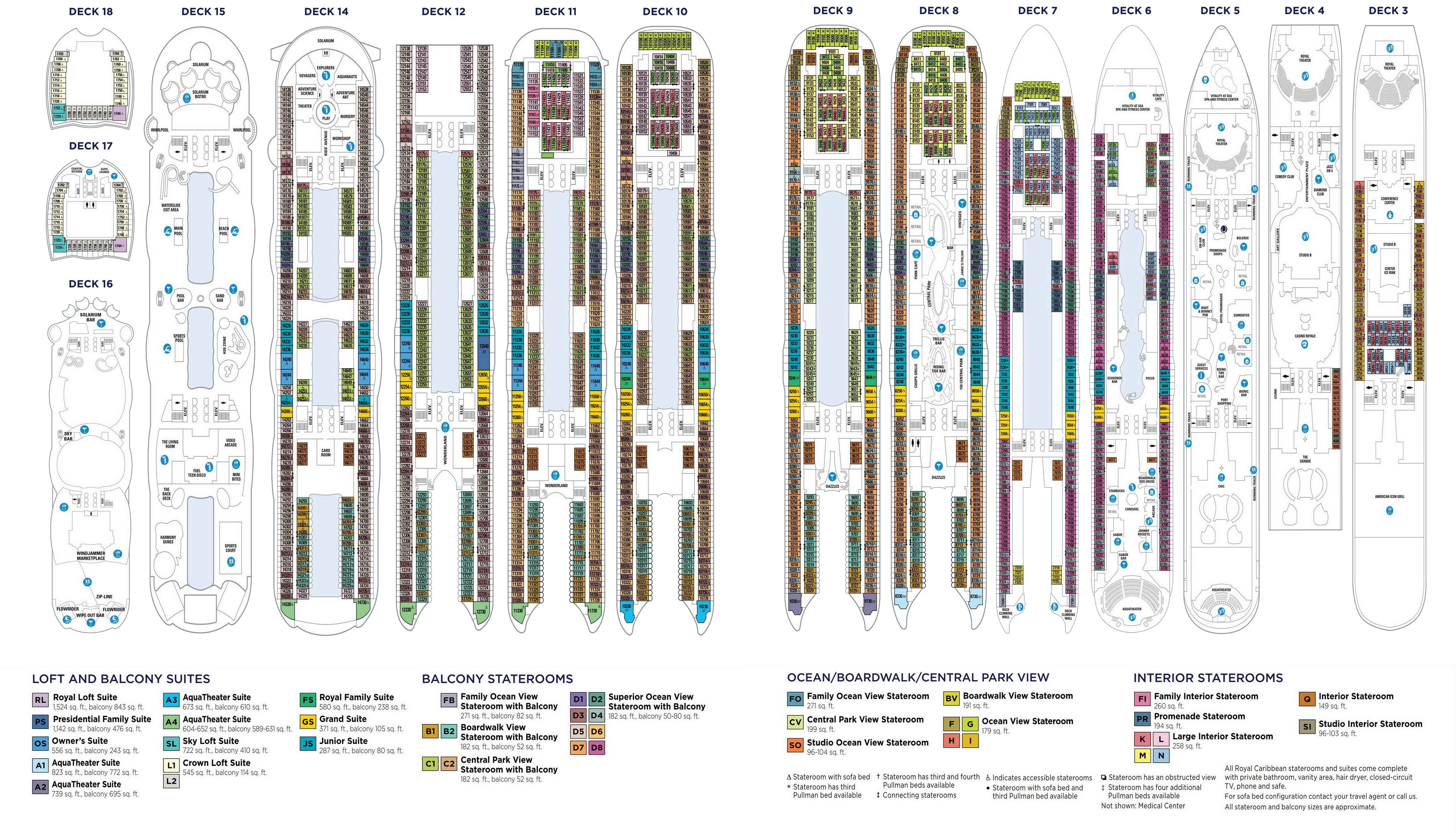 RCL Harmony of the Seas deck