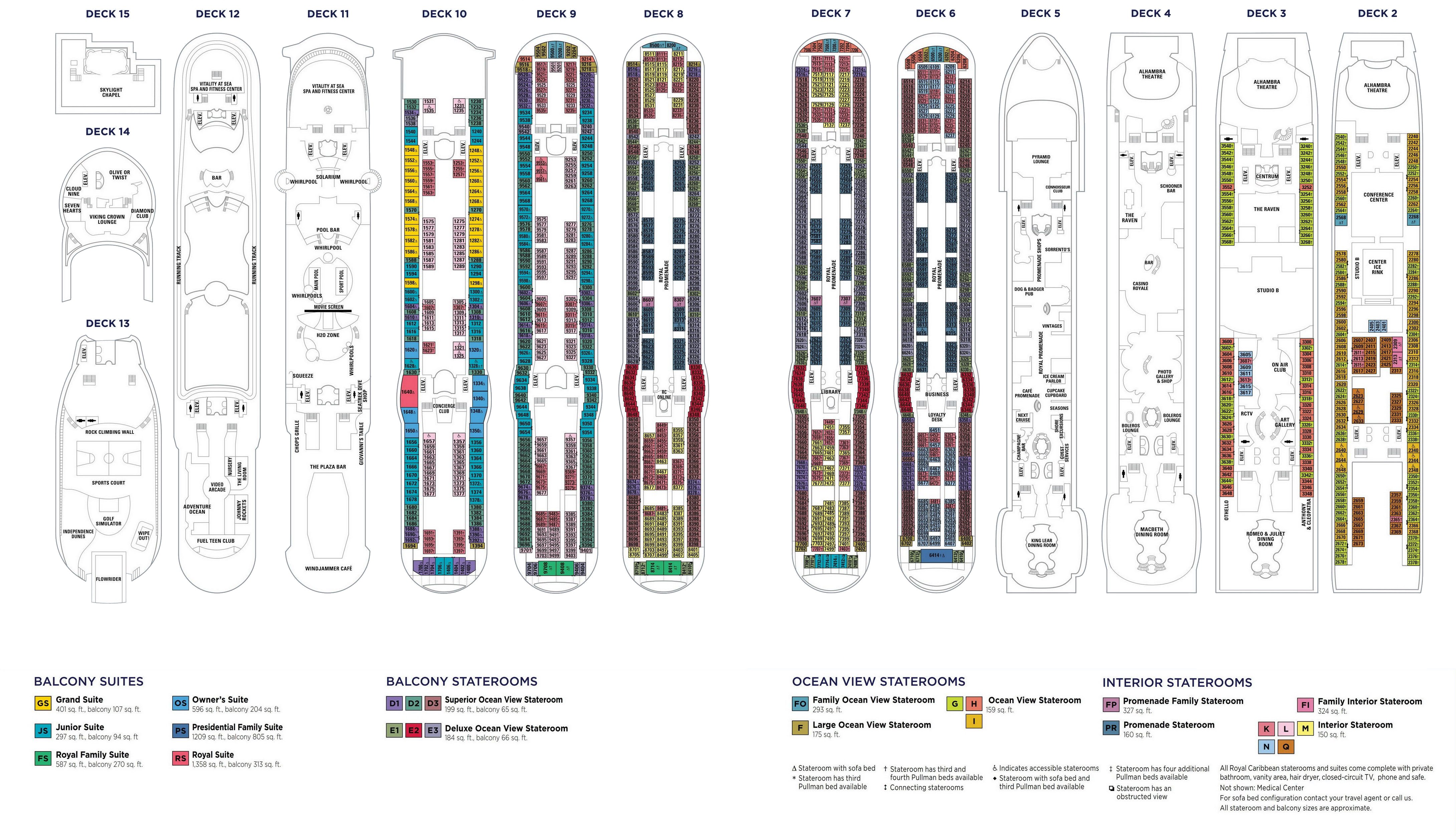 RCL Independence of the Seas deck