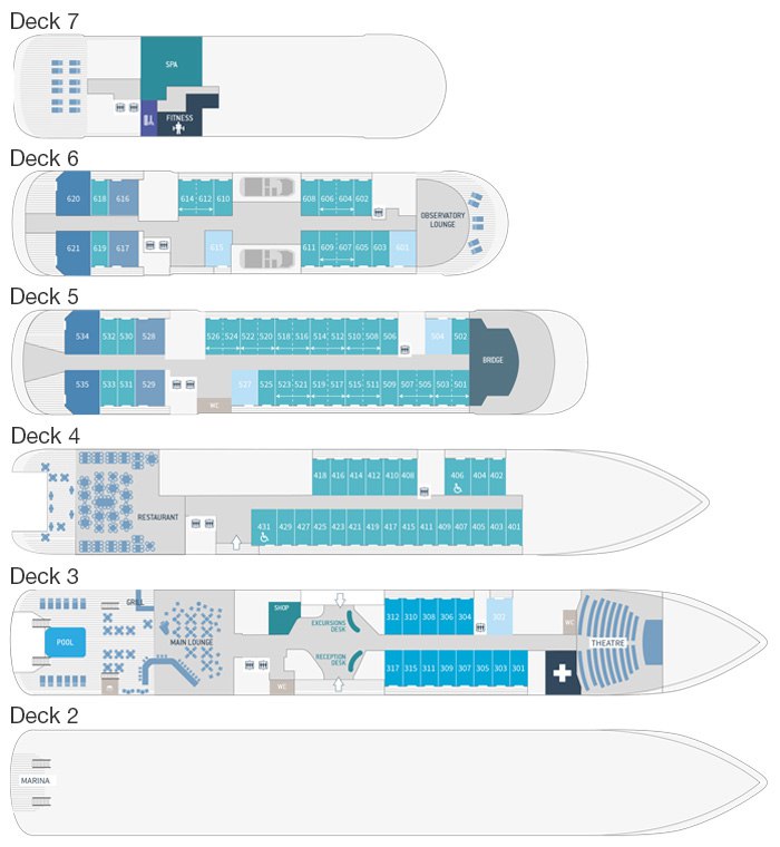 LE CHAMPLAIN deck
