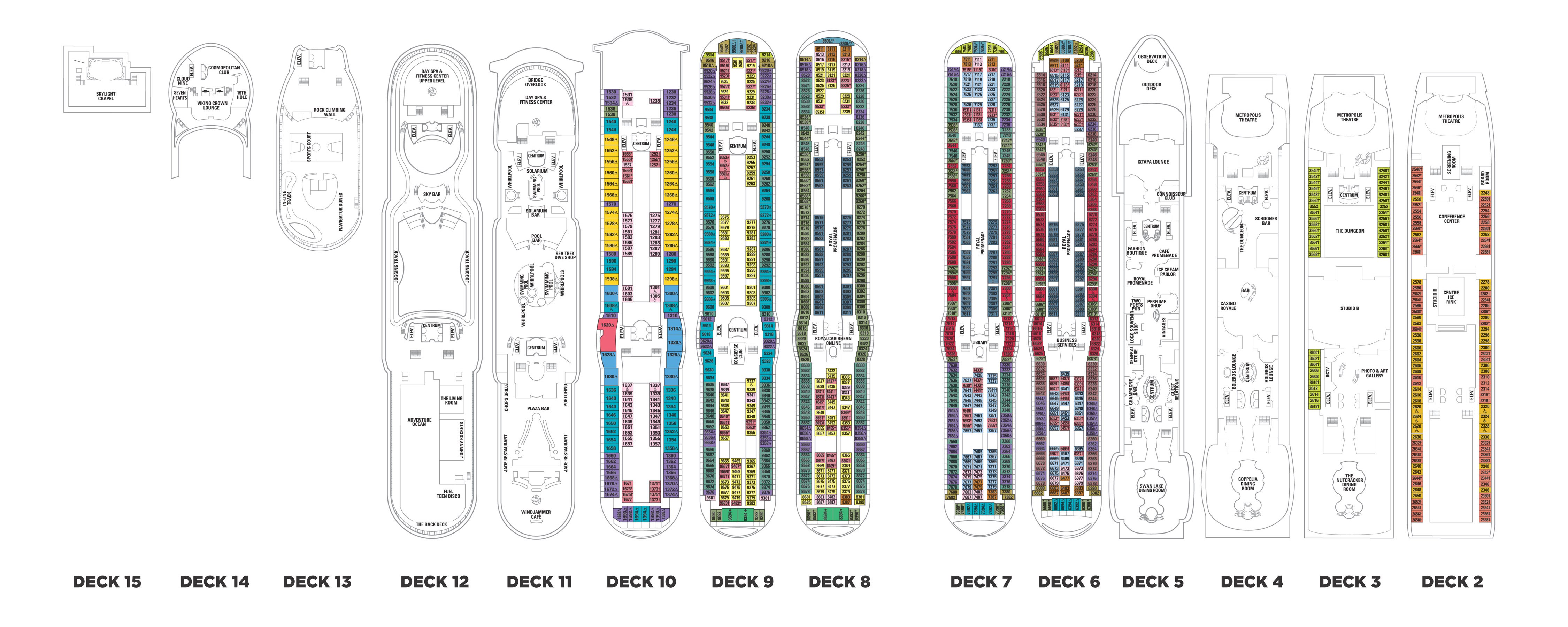 RCL Navigator of the Seas deck