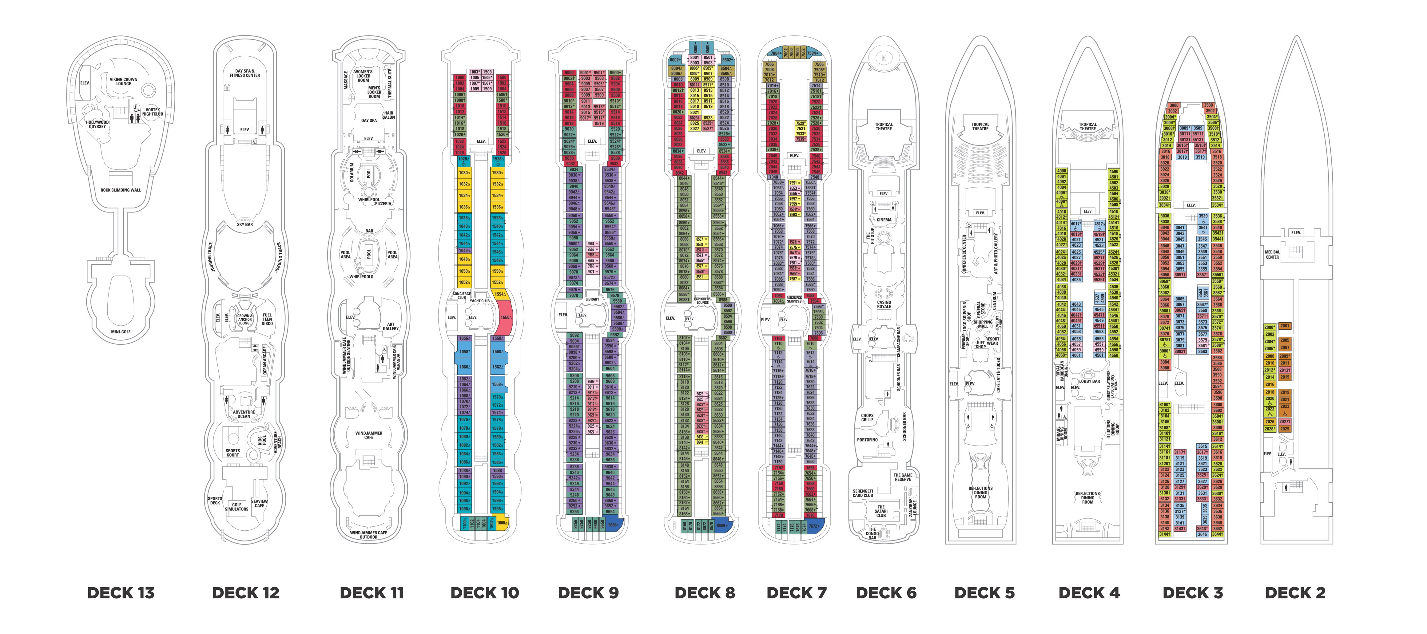 RCL Serenade of the Seas deck